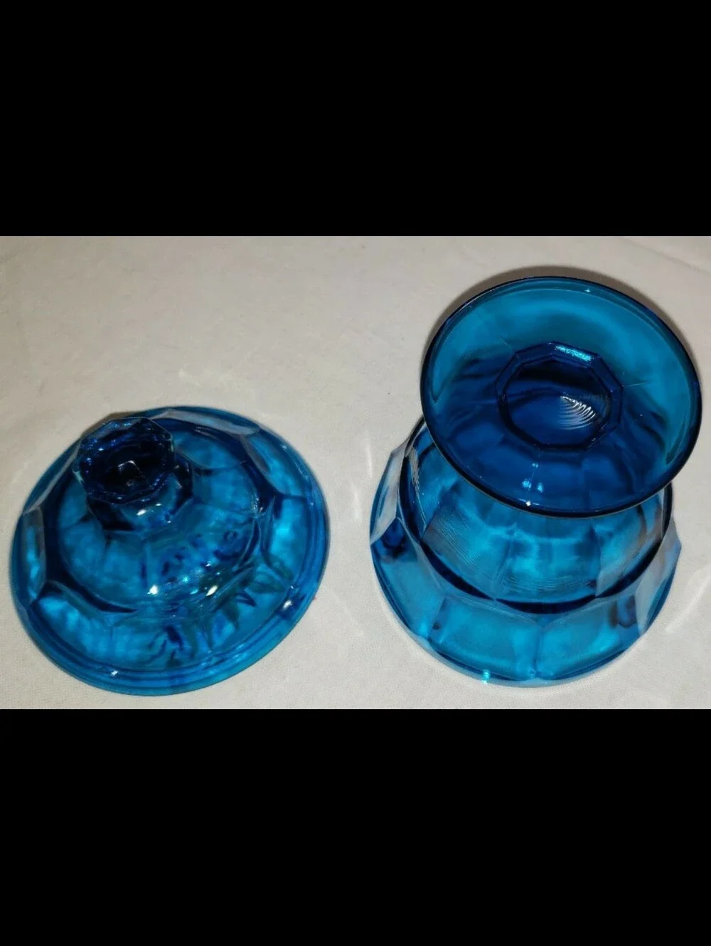 Vintage Blue Glass Apothecary Jar